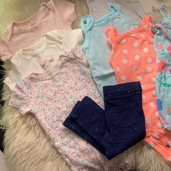 Bundle of baby girl infant nine month summer clothes - Picture 2 of 5